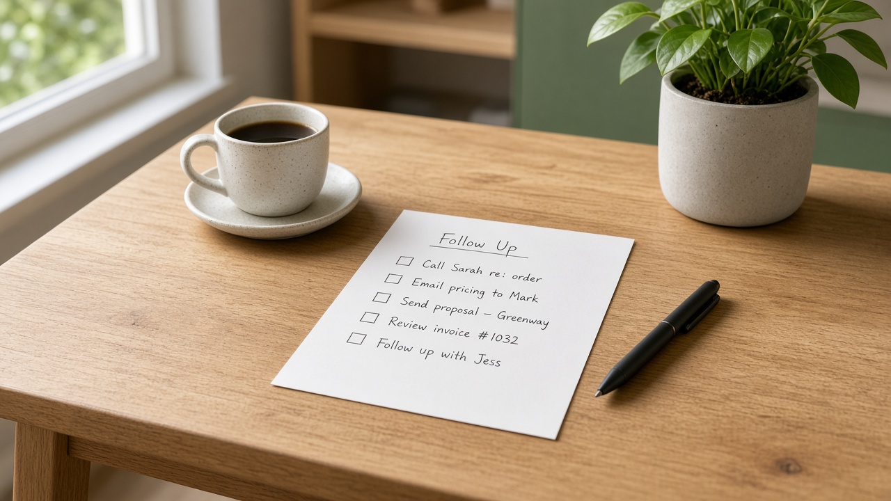 Follow-up list screenshot
